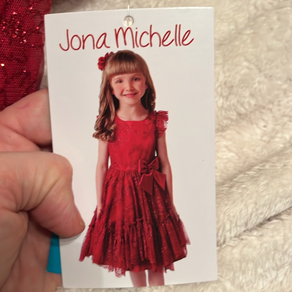 Jona Michelle Burgundy Christmas dress 4T